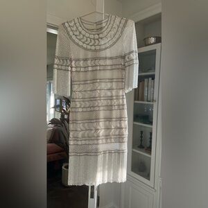 Naeem Khan Beaded Fringe Dress